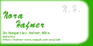 nora hafner business card